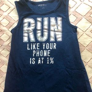 Blue tank top used twice